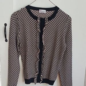 RED Valentino navy and cream cardigan